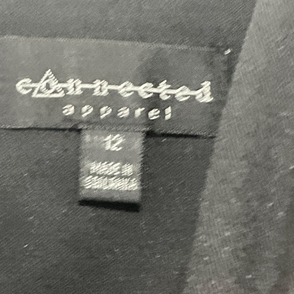 CONNECTED APPAREL Women Color Block Sheath Dress Slpit-Neck Cap Sleeve Size 12 - Picture 7 of 8